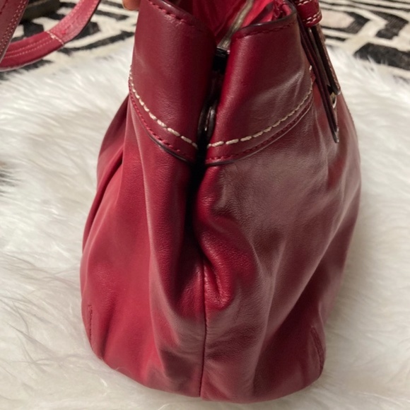 Coach F13732 Soho Hampton Satchel Tote in Red - Picture 8 of 10